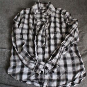 American Eagle black and white flannel.